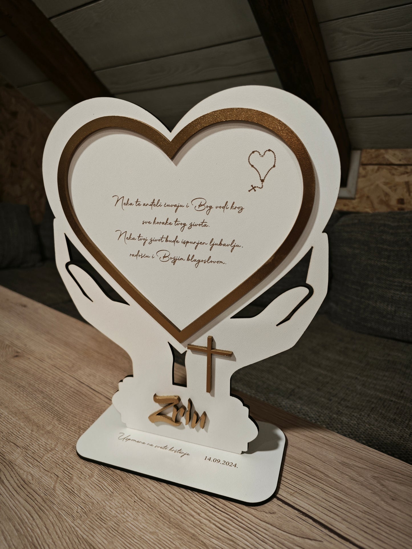 💖 Personalizirani poklon za kumove – Stalak s posvetom 💖