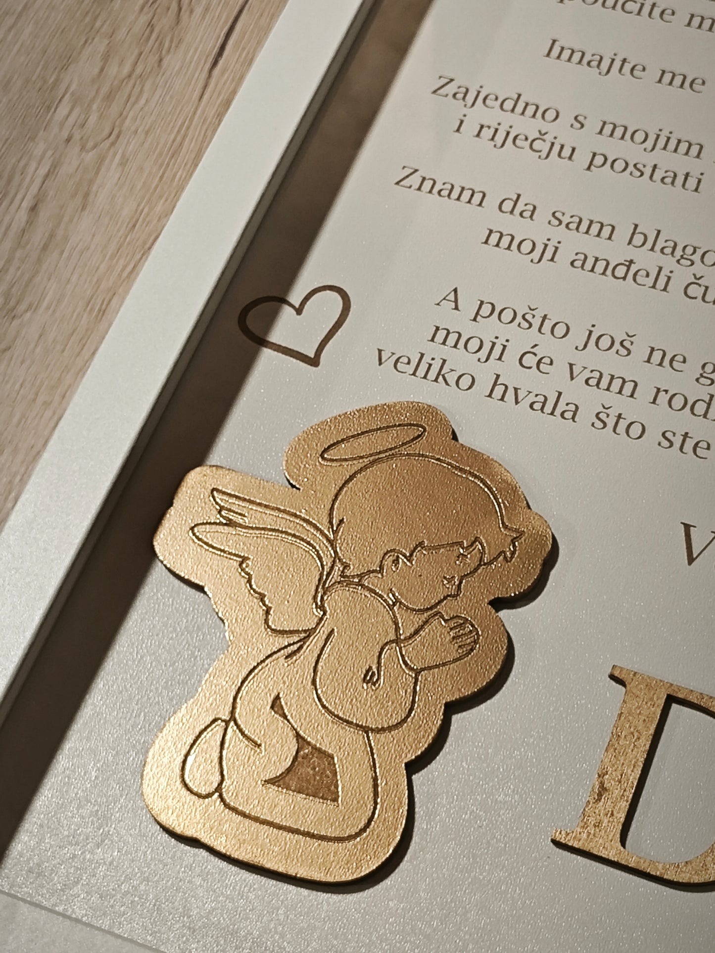 Personalizirani poklon za kumove – zahvalnica s imenom i datumom