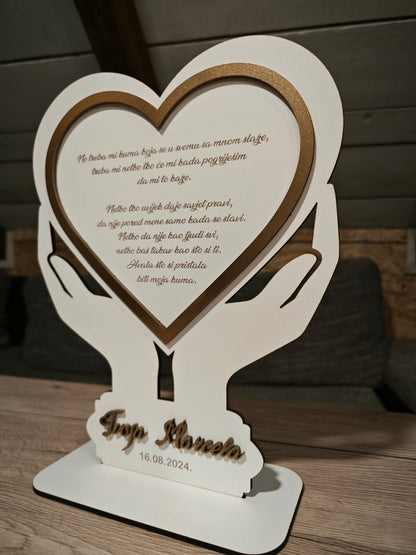 💖 Personalizirani poklon za kumove – Stalak s posvetom 💖